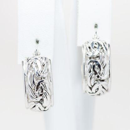 Picture of 14k White Gold Hoop Earrings