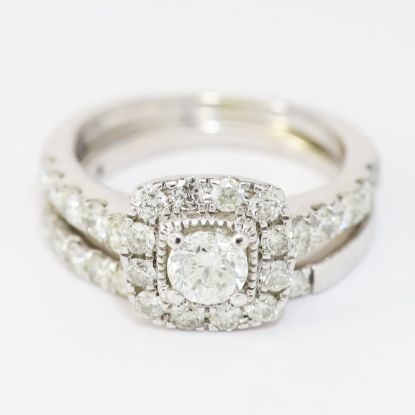 Picture of 14k White Gold Diamond Bridal Set