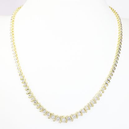 Picture of 14k Yellow Gold Brilliant Diamond Necklace