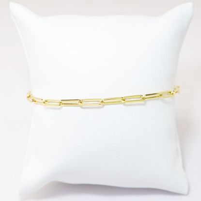 Picture of 14k Yellow Gold Paperclip Link Anklet