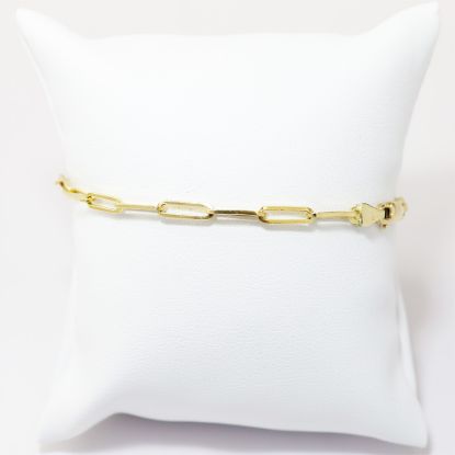 Picture of 14k Yellow Gold Paperclip Link Bracelet