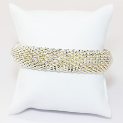 Picture of Tiffany & Co. Sterling Silver Somerset Mesh Bangle Bracelet