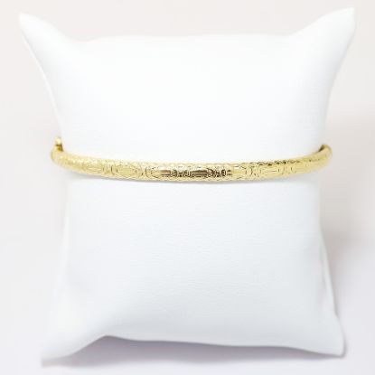 Picture of 14k Yellow Gold Hinged Bangle Bracelet