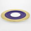 Picture of Antique Cauldon Cobalt Blue Fine China Plates with Gold Intricate Trim | Set of 10
