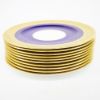 Picture of Antique Cauldon Cobalt Blue Fine China Plates with Gold Intricate Trim | Set of 10