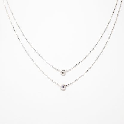 Picture of 14k White Gold Layered Necklace