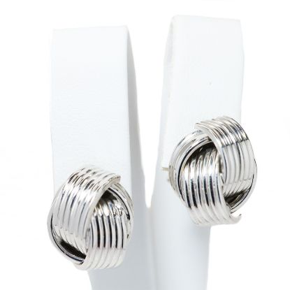 Picture of 14k White Gold Knot Earrings