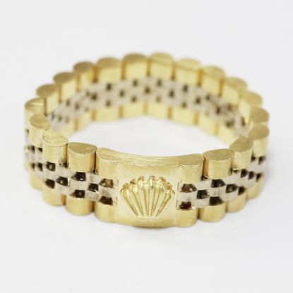 Picture of Rolex Stainless Steel & 14k Yellow Gold Schakel Ring