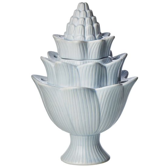Picture of Large, Light Blue Artichoke Tulipiere