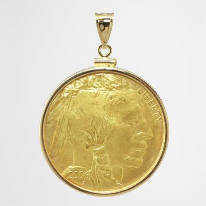 Picture of 2006 Gold Buffalo Coin Pendant with 14k Yellow Gold Bezel