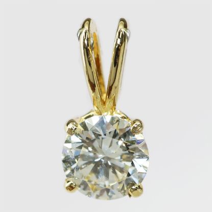Picture of 14k Yellow Gold Round Diamond Pendant