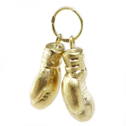 Picture of 14k Yellow Gold Boxing Gloves Pendant