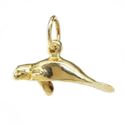 Picture of 14k Yellow Gold Tiny Manatee Pendant