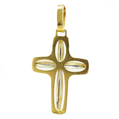 Picture of 18k Two Tone Gold Cross Pendant