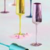 Picture of Morganite 'Rainbow Reflective' Glass Champagne Flute Pair