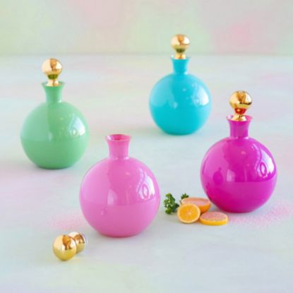Picture of Magenta 'Sugar Plum' Glass Decanter