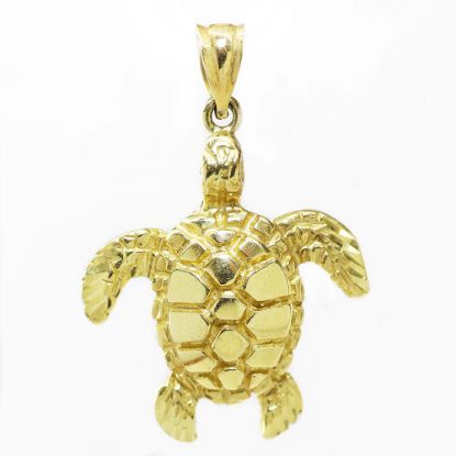 Picture of 14k Yellow Gold Sea Turtle Pendant