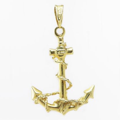 Picture of 14k Yellow Gold Anchor Pendant
