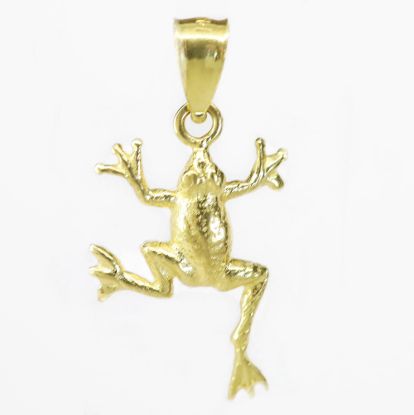 Picture of 14k Yellow Gold Dangling Frog Pendant