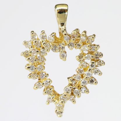 Picture of 14k Yellow Gold Diamond Heart Pendant