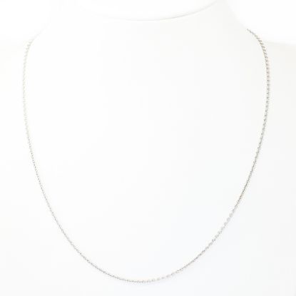 Picture of 18k White Gold Thin Cable Chain