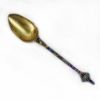 Picture of Antique Set of 12 Gorham Gilt Sterling Silver Demitasse Spoons with Enameled Handles