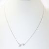 Picture of 14k White Gold Diamond Love Necklace 