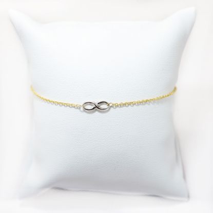 Picture of 14k Two Tone Gold Infinity Station Anklet