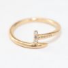 Picture of 14k Rose Gold Diamond Nail Ring