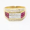 Picture of 18k Yellow Gold Diamond & Ruby Ring