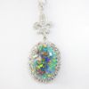 Picture of 14k White Gold, Boulder Opal & Diamond Necklace 