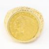 Picture of 14k Yellow Gold 1911 Indian Head Half Eagle Gold Coin Ring