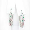 Picture of 14k White Gold Enamel Hoop Earrings