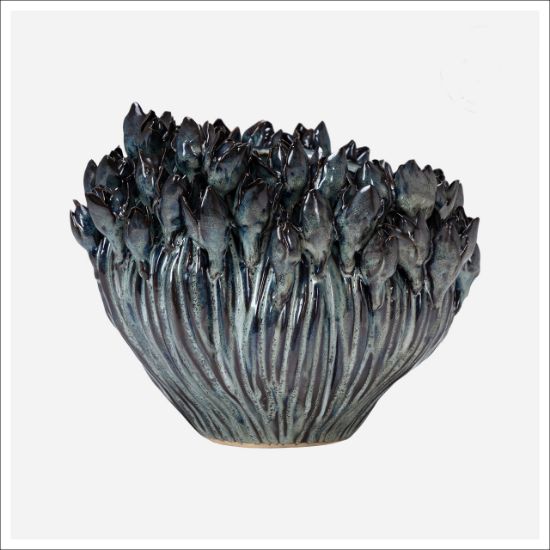 Picture of 'Arlen' Azure Short Vase