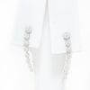 Picture of 14k White Gold Diamond French Wire Earrings