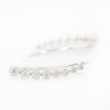 Picture of 14k White Gold Diamond French Wire Earrings
