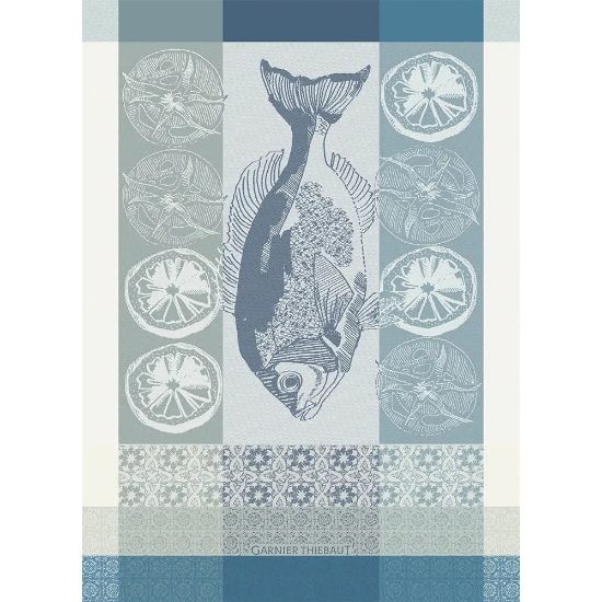 Picture of Garnier-Thiebaut 'Plancha Outremer' Seaside Dining Kitchen Towel
