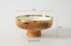 Picture of 'Madera' Faux Wood Medium Footed Bowl