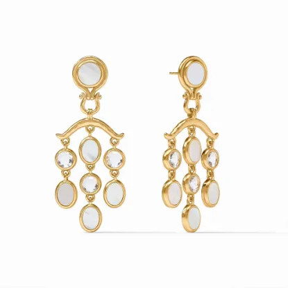 Picture of Saratoga Mother of Pearl Chandelier Earrings