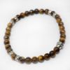 Picture of AXION Matte Finished Tiger Eye & Sterling Silver Greek Key Beaded Bracelet