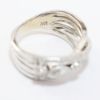Picture of 14k White Gold Mixed Diamond Crossover Ring