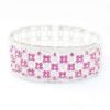 Picture of 18k White Gold Ruby & Diamond Hinged Bracelet