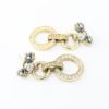Picture of 18k Yellow Gold & Sterling Silver Diamond Earrings