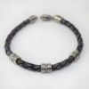 Picture of AXION Sterling Silver Leather Bracelet