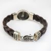 Picture of AXION Heavy Sterling Silver Braided Leather Bracelet with Cross Motif 