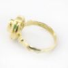 Picture of 18k Yellow Gold Oval Emerald & Diamond Halo Ring