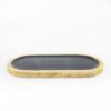 Picture of Oval Mango Wood and Black Enamel Tray 