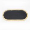 Picture of Oval Mango Wood and Black Enamel Tray 