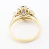 Picture of 14k Yellow Gold Oval Sapphire & Diamond Halo Ring