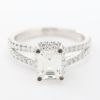 Picture of 18k White Gold Emerald Cut Diamond Ring